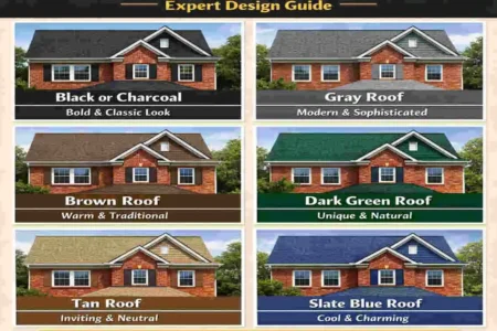 best color roof for red brick house