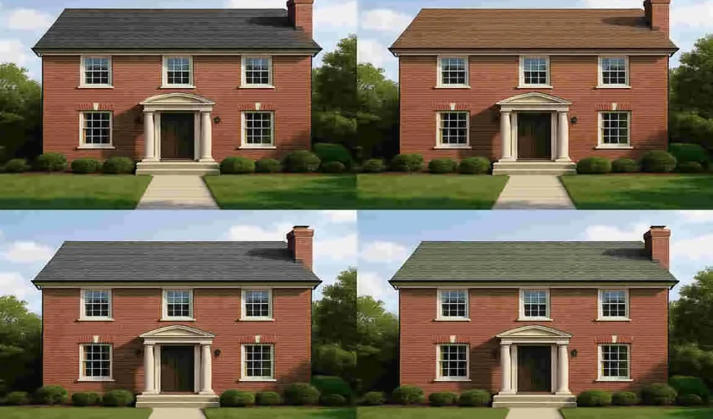 best color roof for red brick house