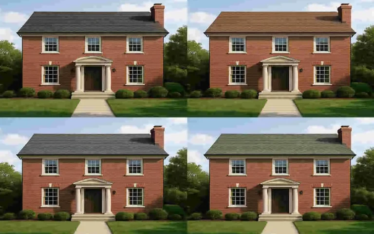 best color roof for red brick house