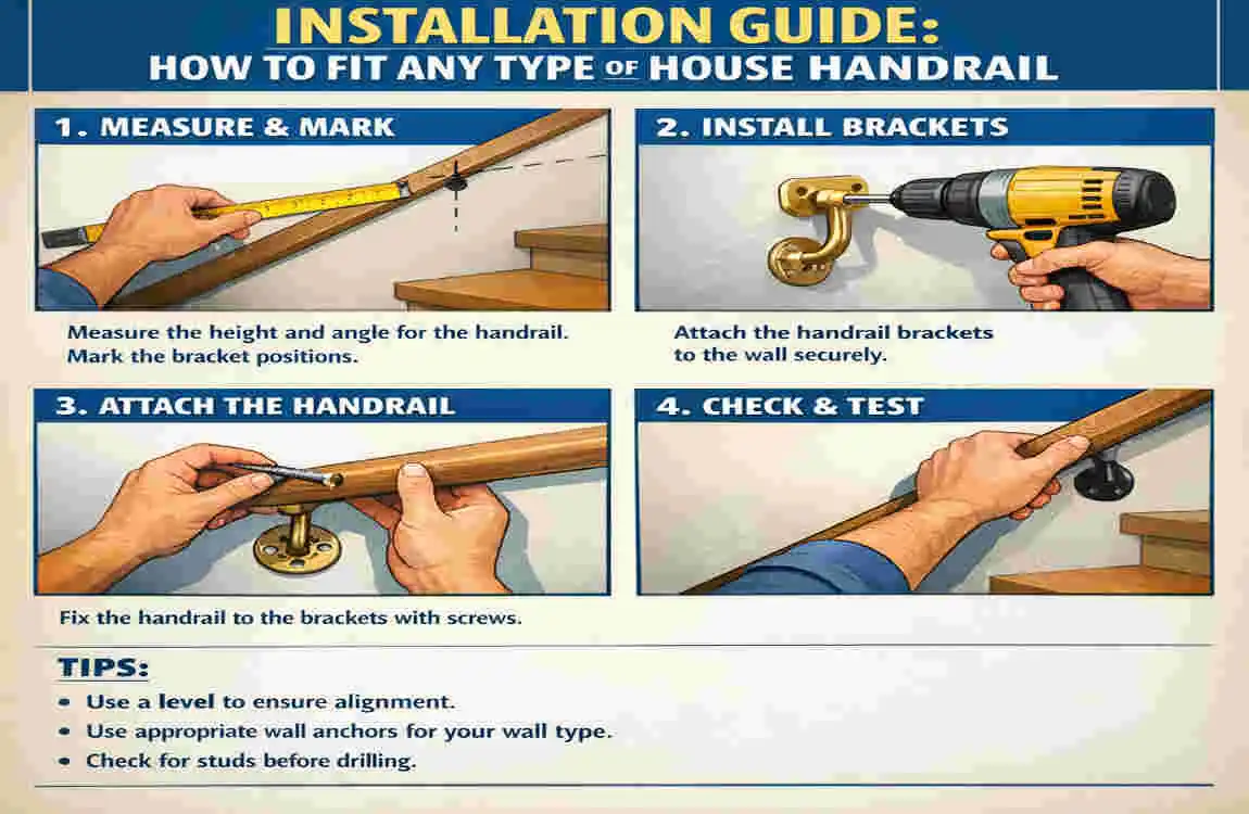 types of house handrails