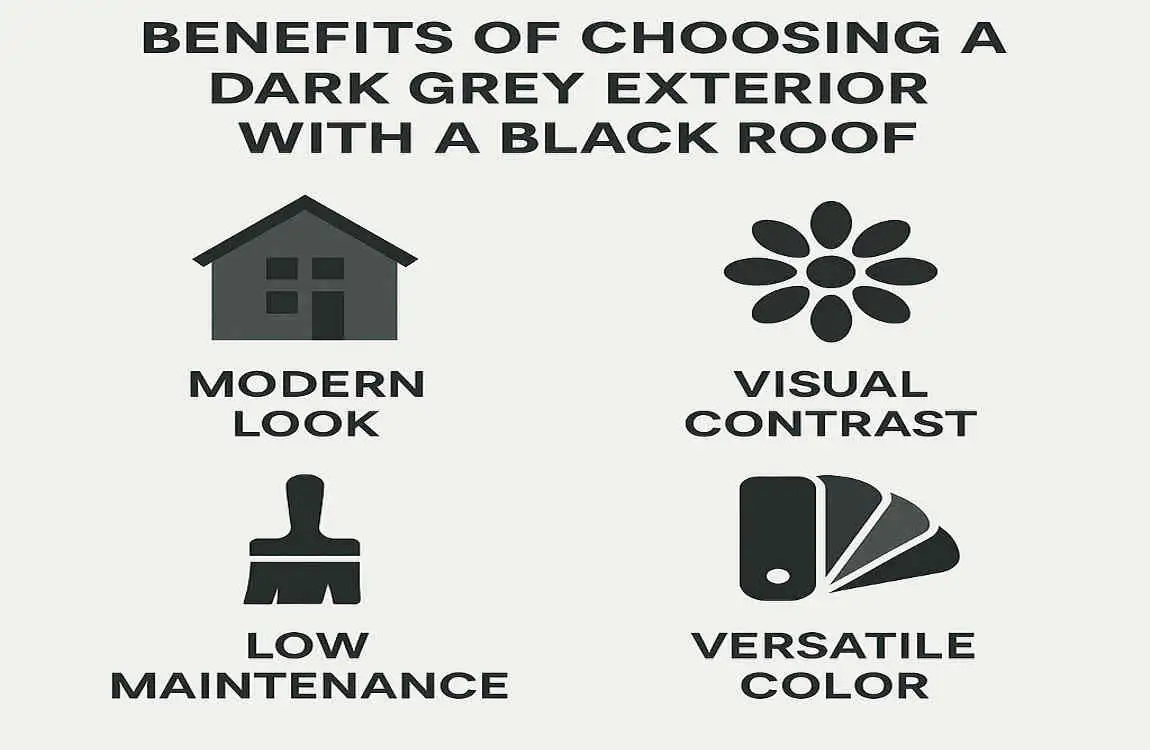 Dark Grey Houses with Black Roofs