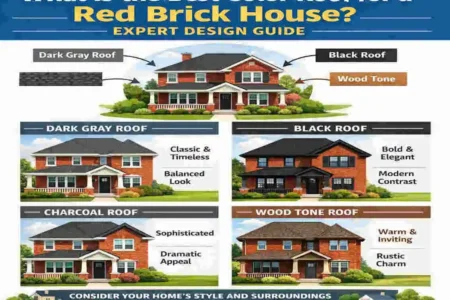 best color roof for red brick house