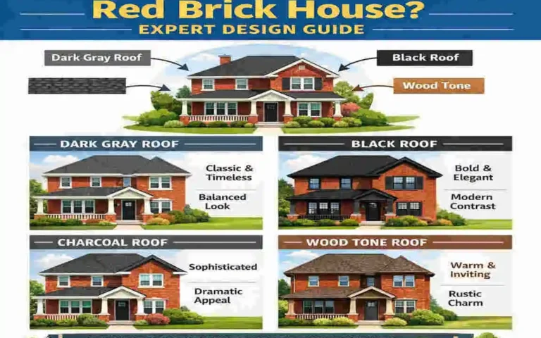 best color roof for red brick house