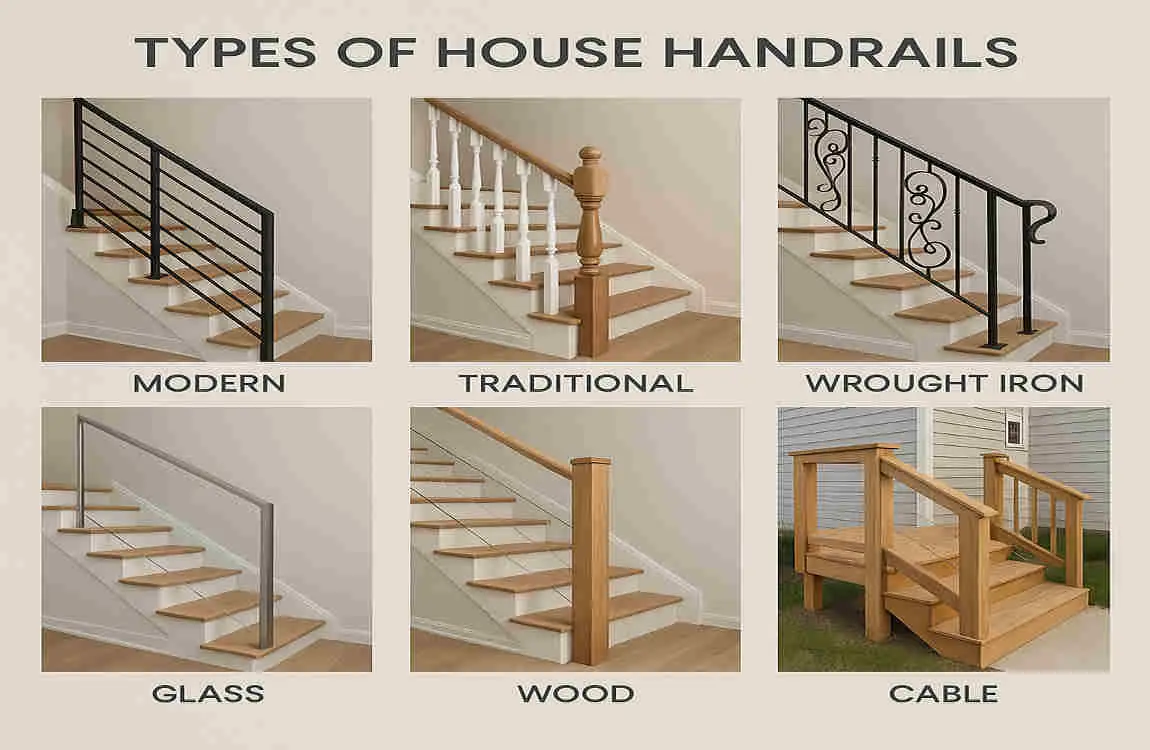 types of house handrails
