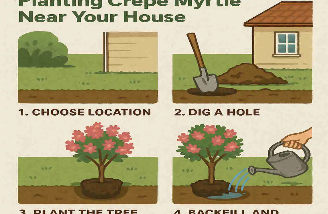 how far to plant crepe myrtle from house