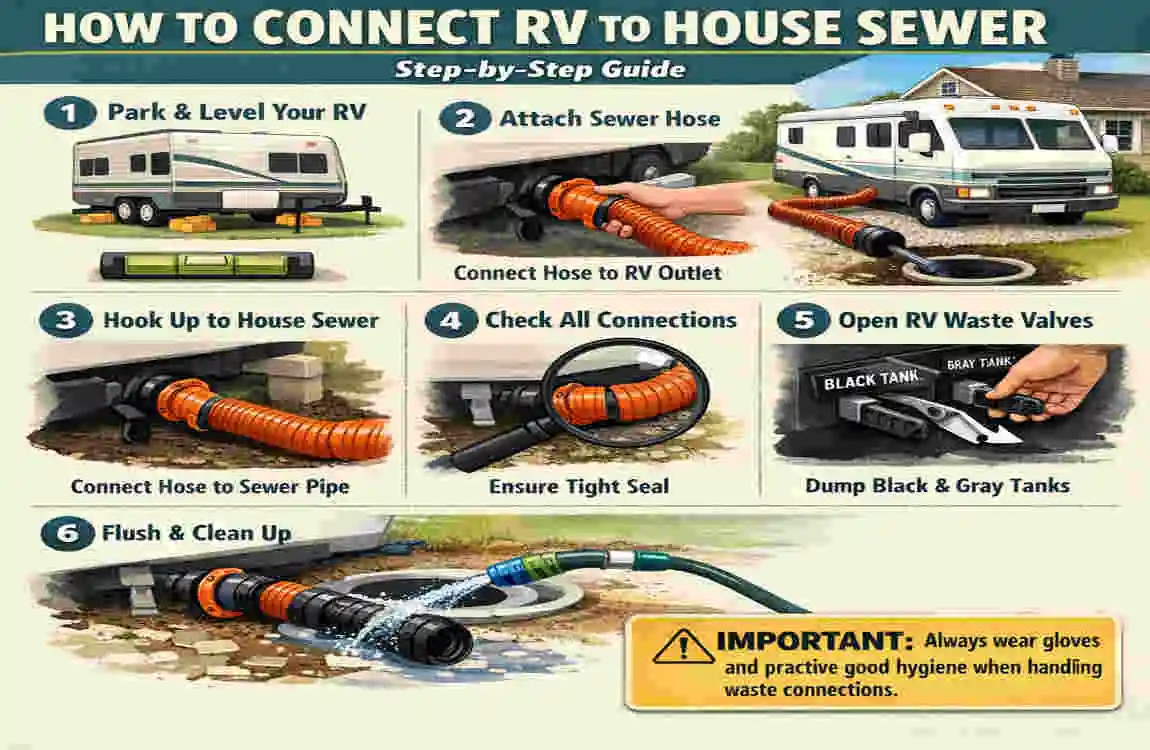 how to connect rv to house sewer