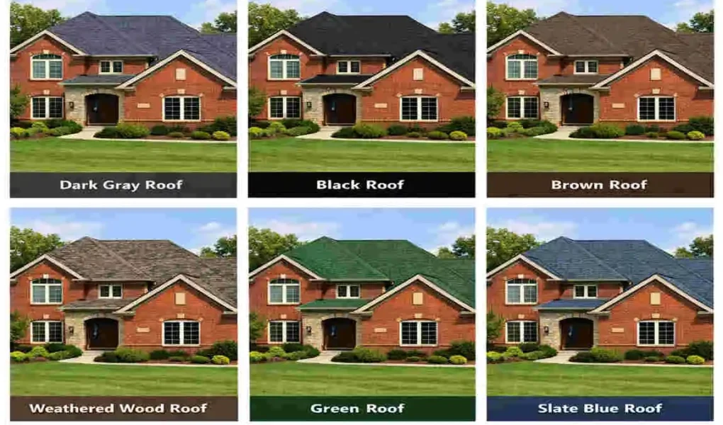 brick house roof color