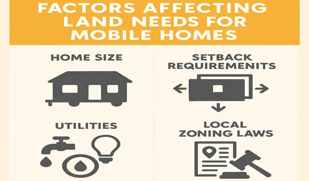 how much land is required for a mobile home