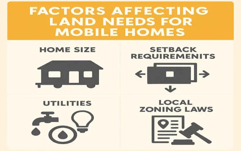 how much land is required for a mobile home