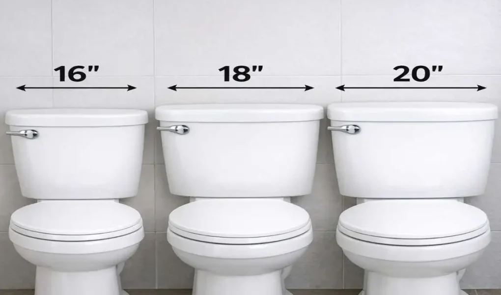 how wide is a toilet tank