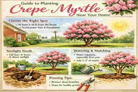 how far to plant crepe myrtle from house