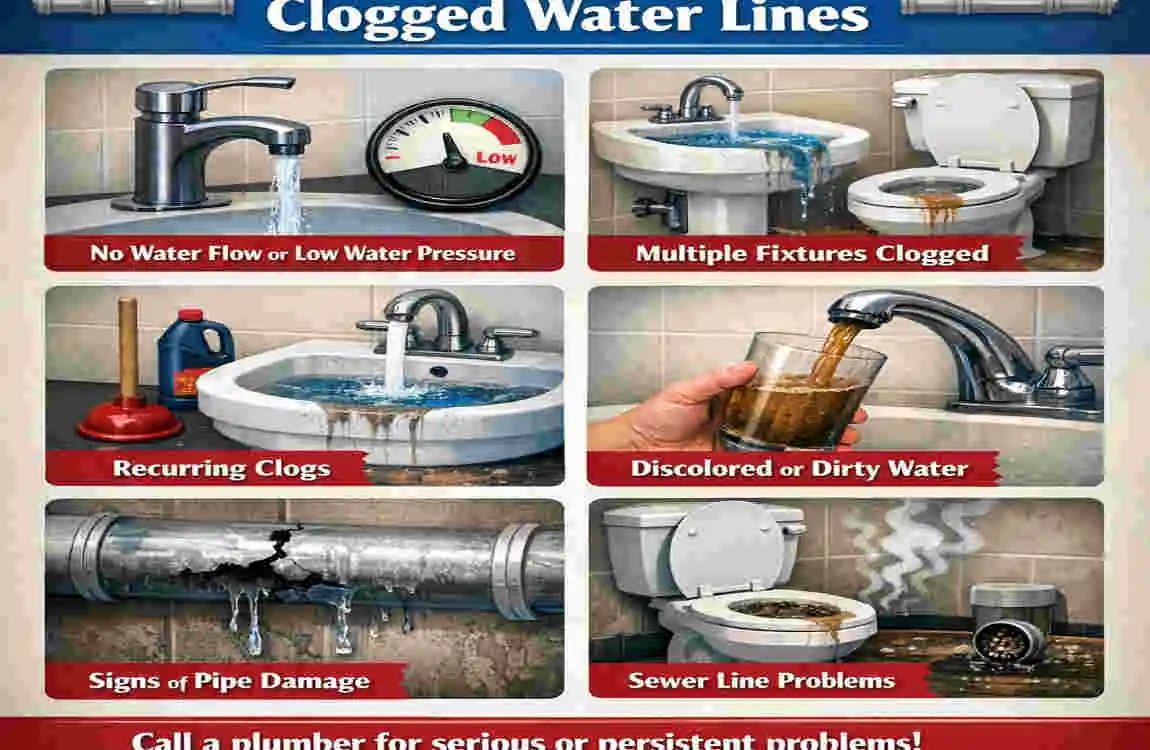 how to unclog water lines in house
