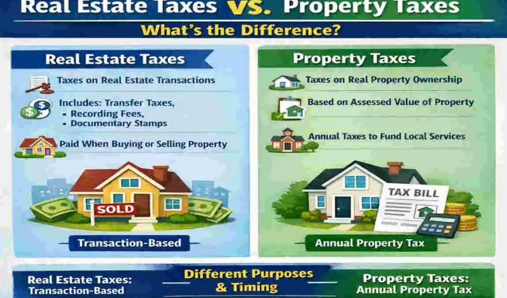 are real estate taxes and property taxes the same