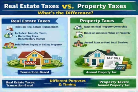are real estate taxes and property taxes the same