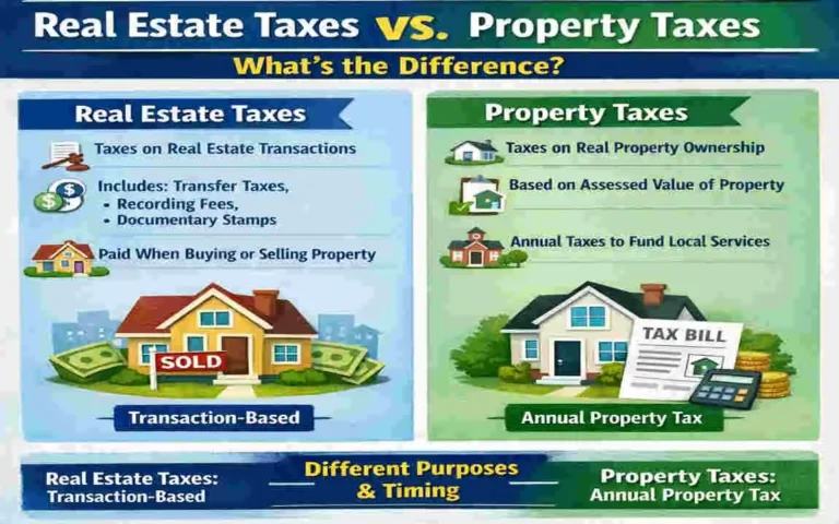 are real estate taxes and property taxes the same