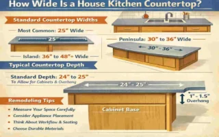 how wide is a kitchen countertop