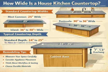 how wide is a kitchen countertop