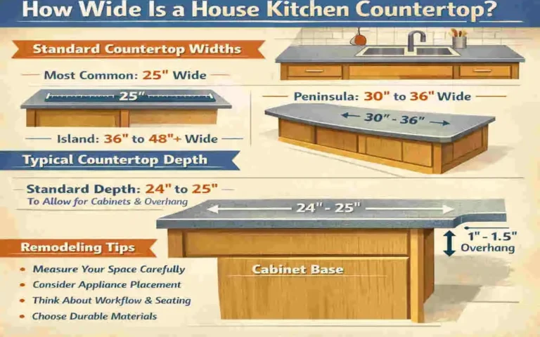 how wide is a kitchen countertop