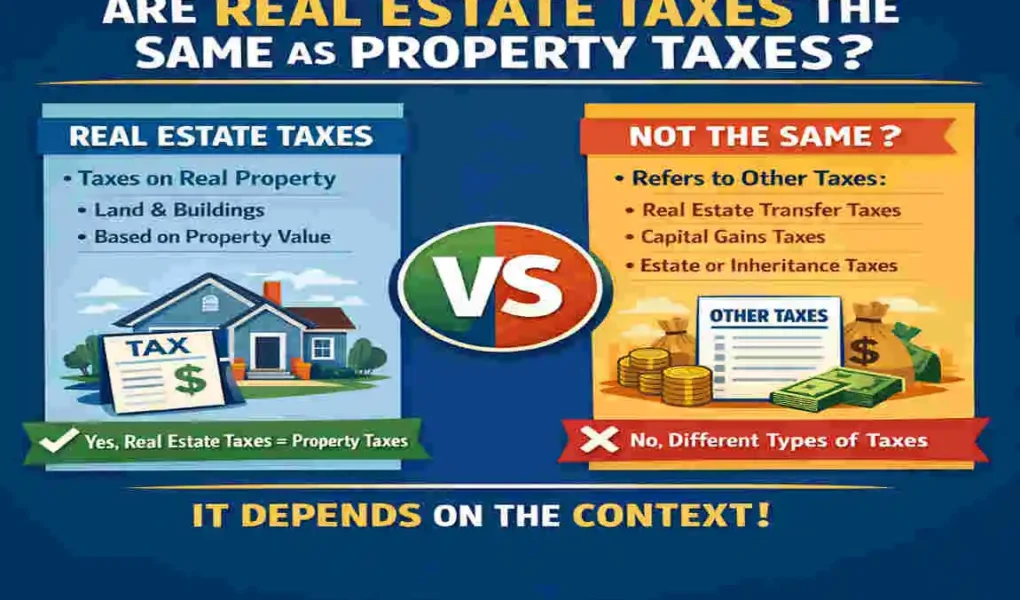 are real estate taxes the same as property taxes