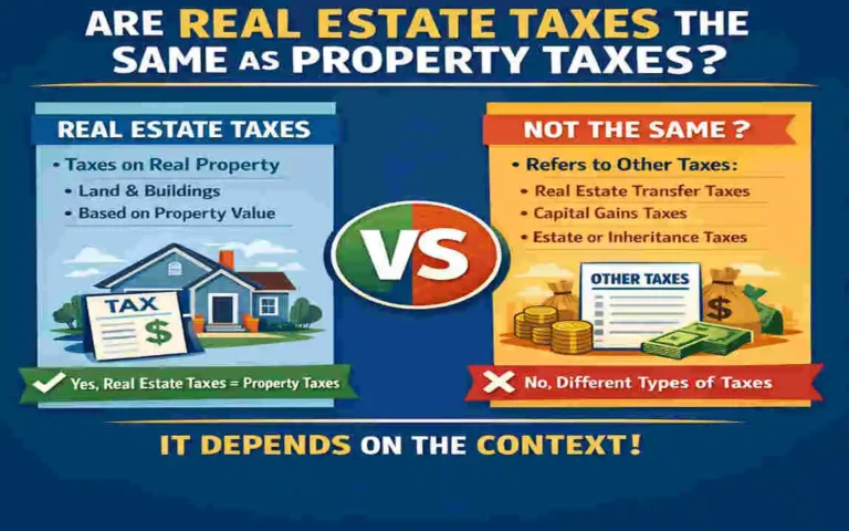 are real estate taxes the same as property taxes