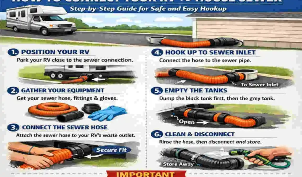 how to connect rv to house sewer