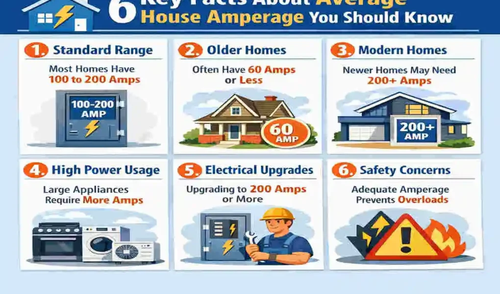 what is the average amperage of a house
