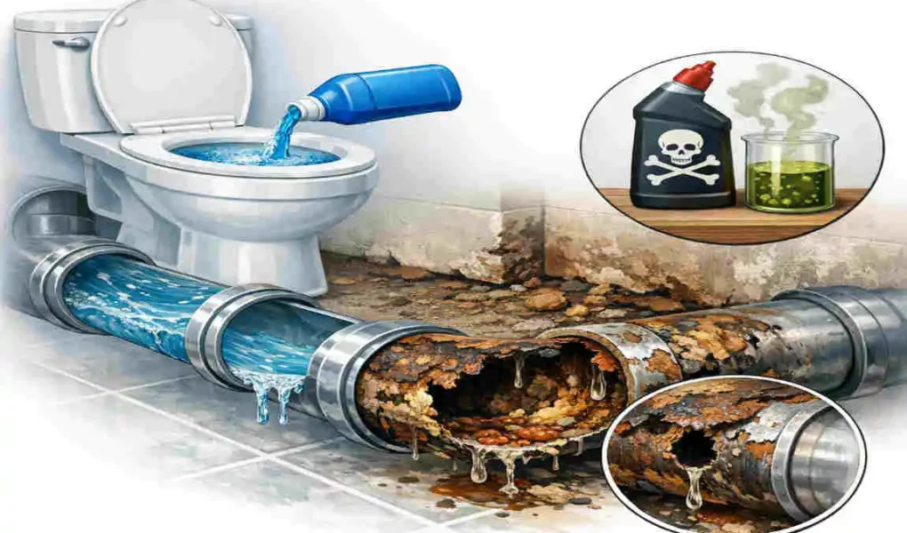 is toilet cleaner bad for pipes