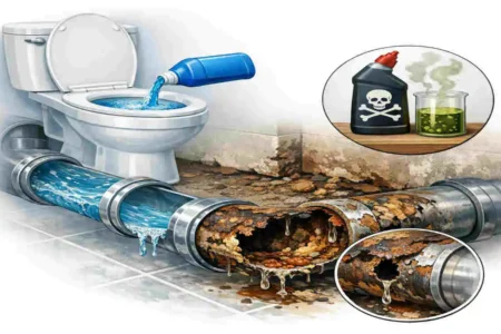 is toilet cleaner bad for pipes