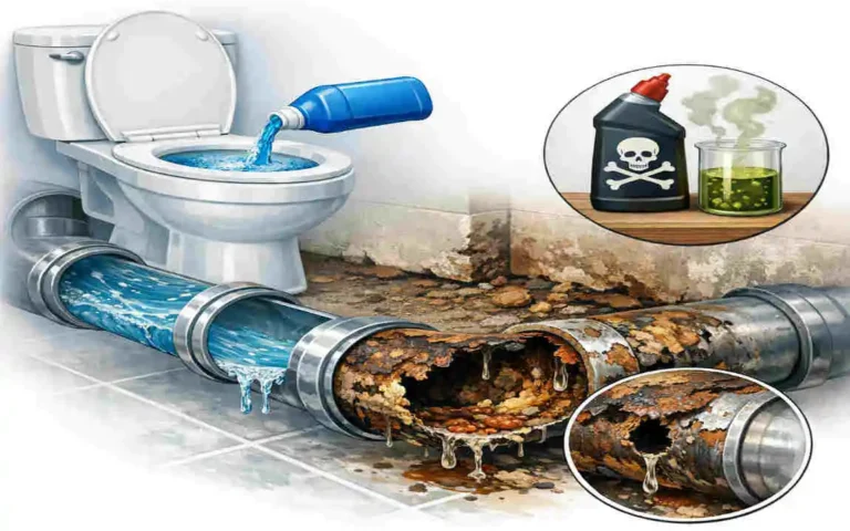 is toilet cleaner bad for pipes