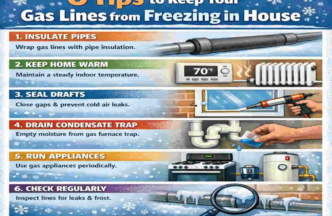 can gas lines freeze in a house