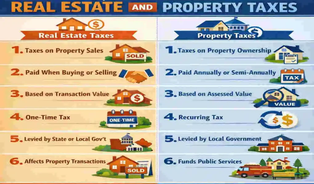 are real estate taxes and property taxes the same