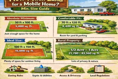 how much land is required for a mobile home