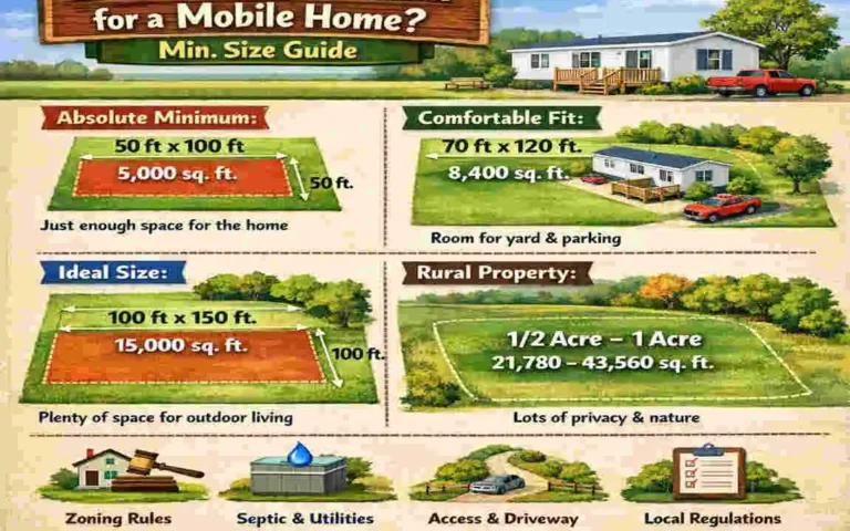 how much land is required for a mobile home