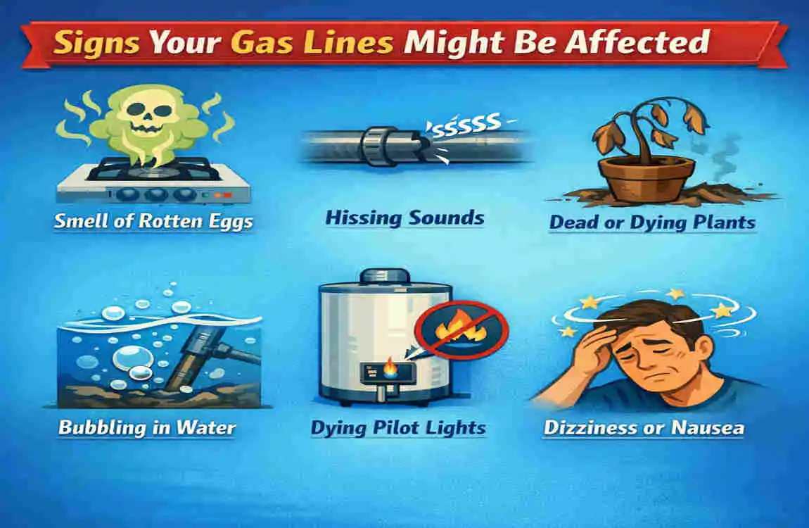 can gas lines freeze in a house