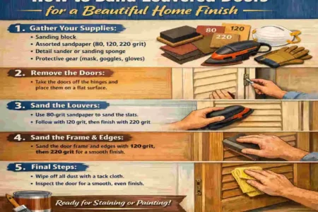 how to sand louvered doors