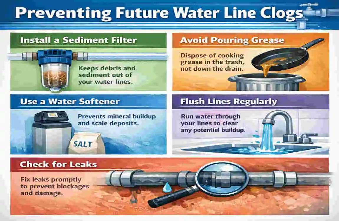how to unclog water lines in house