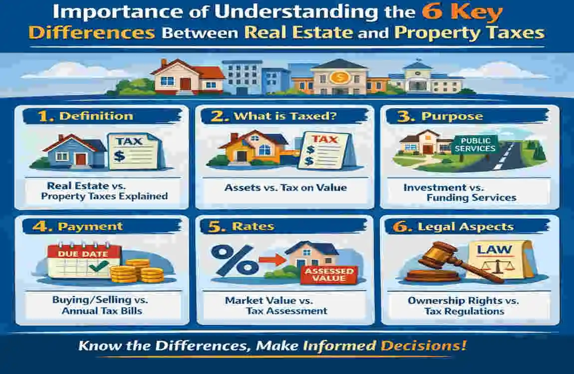 are real estate taxes the same as property taxes