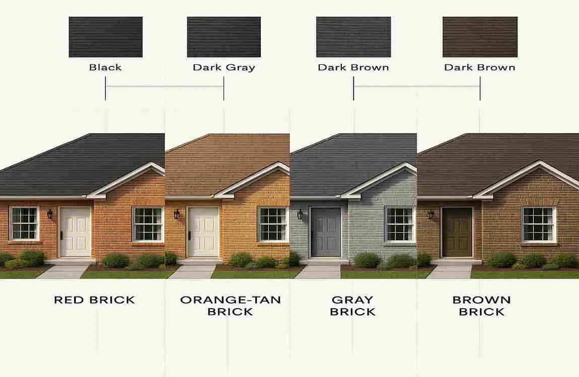 brick house roof color