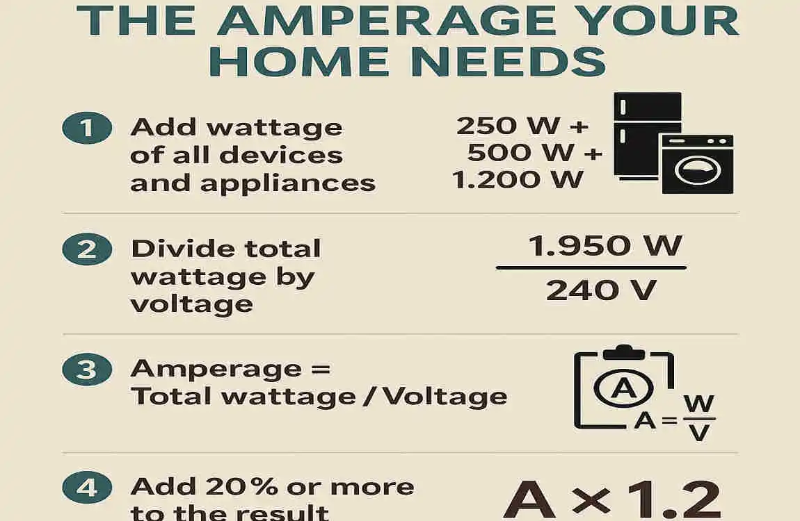what is the average amperage of a house