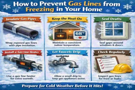 can gas lines freeze in a house