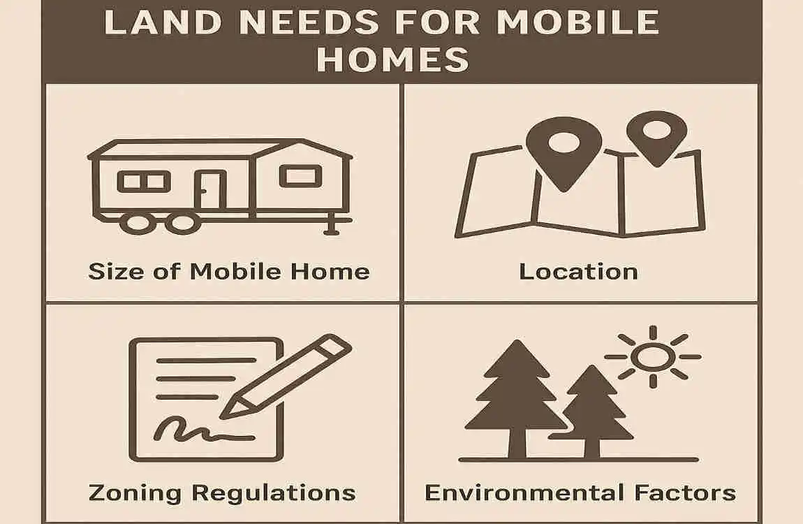 how much land is required for a mobile home