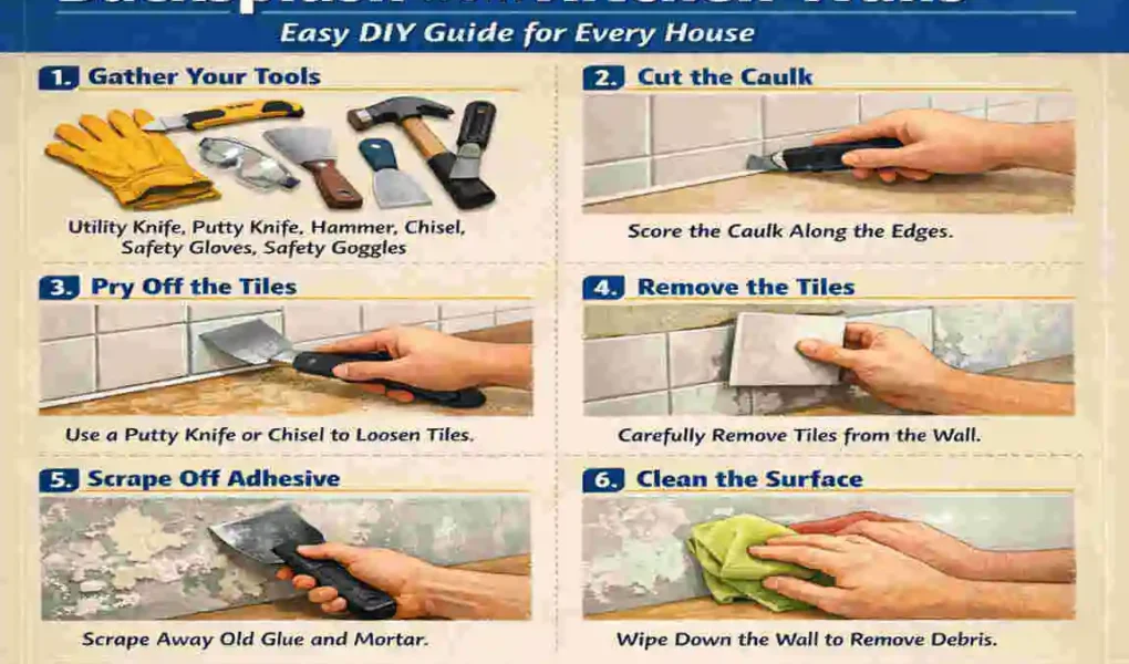 How to Remove Kitchen Backsplash