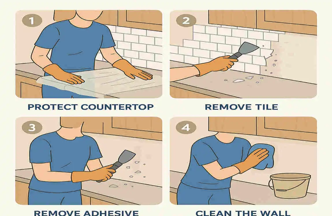 how to remove backsplash from kitchen