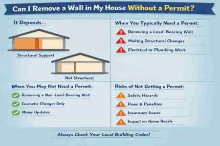 can i remove a wall in my house without a permit
