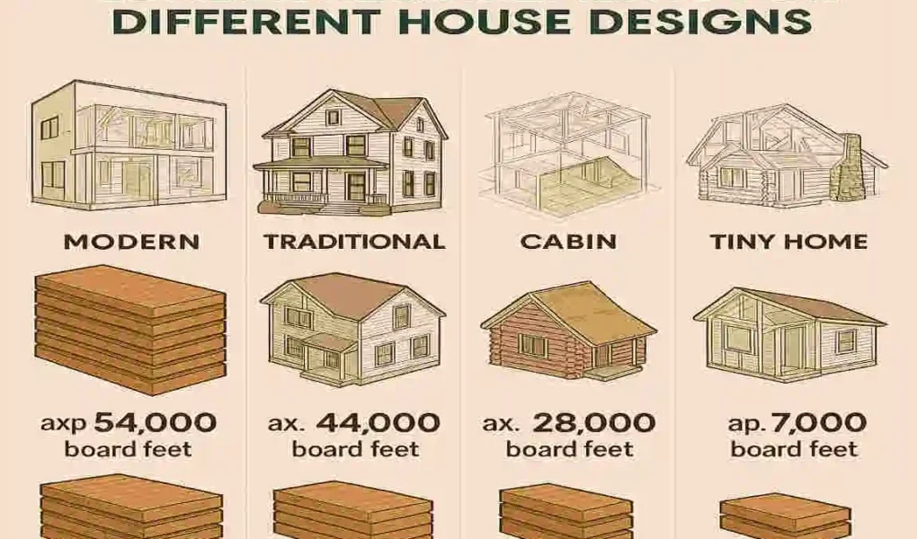 how much lumber is needed to build a house