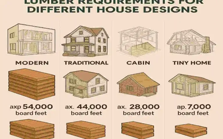 how much lumber is needed to build a house