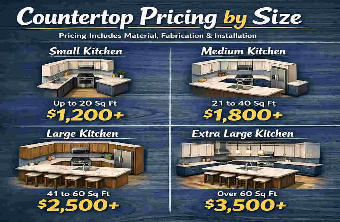 how wide is a kitchen countertop