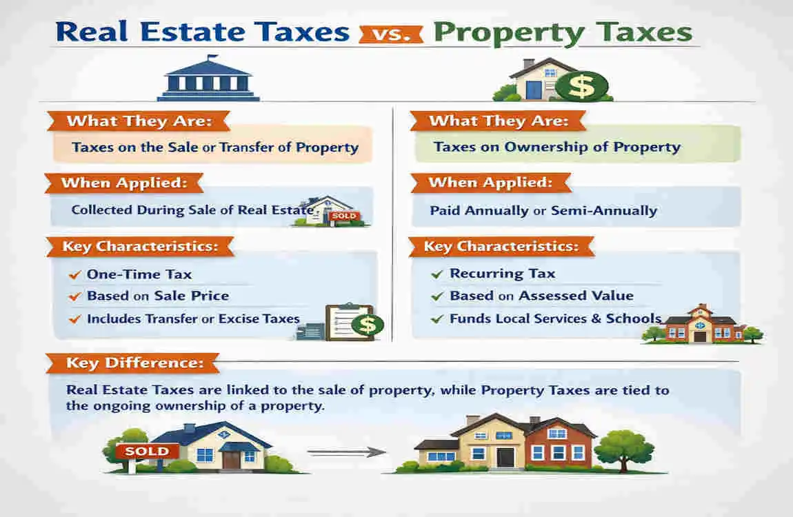 are real estate taxes and property taxes the same