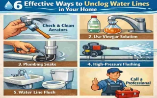 how to unclog water lines in house