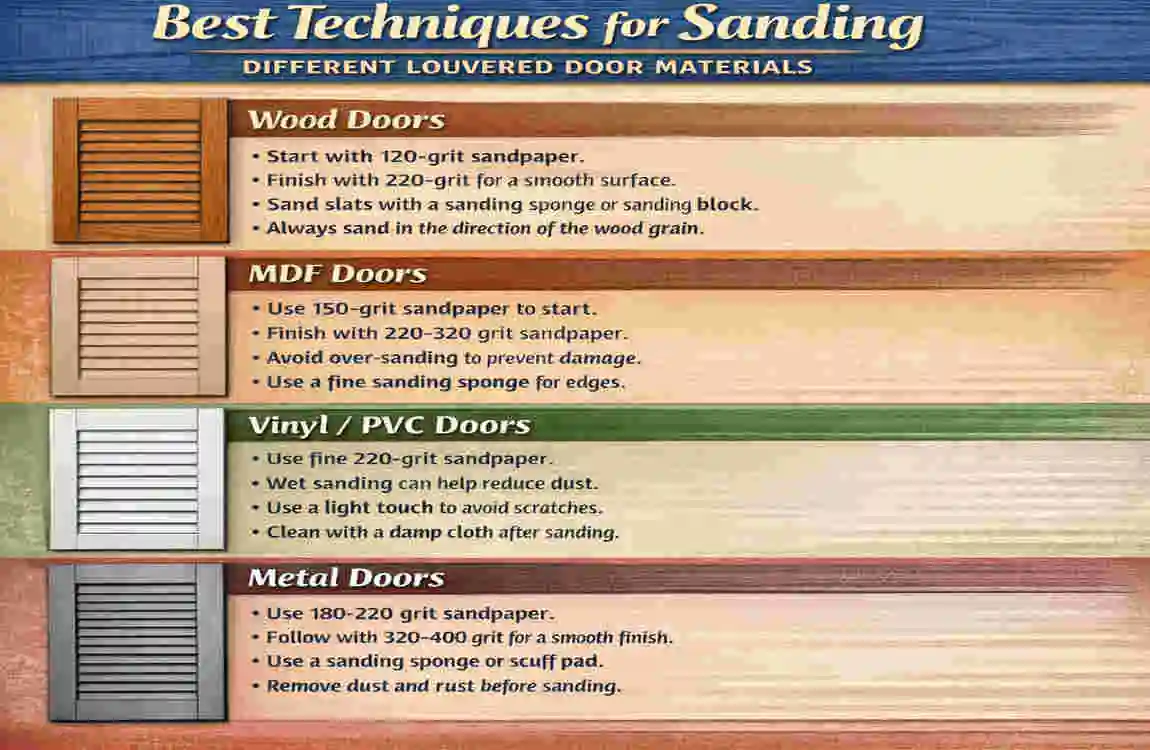 how to sand louvered doors